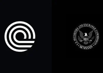 Logo de Ondo Finance junto a un documento de la SEC y un emblema de Nasdaq, representando la solicitud de aplazamiento para la propuesta de valores tokenizados.