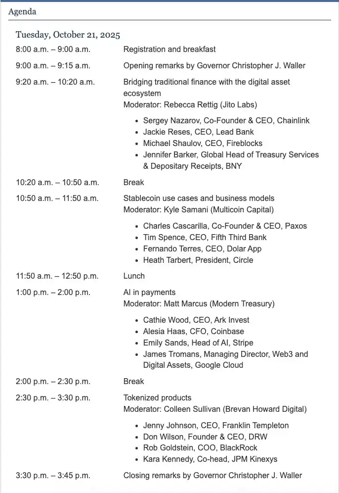 Programa Fed 21 de octubre 2025