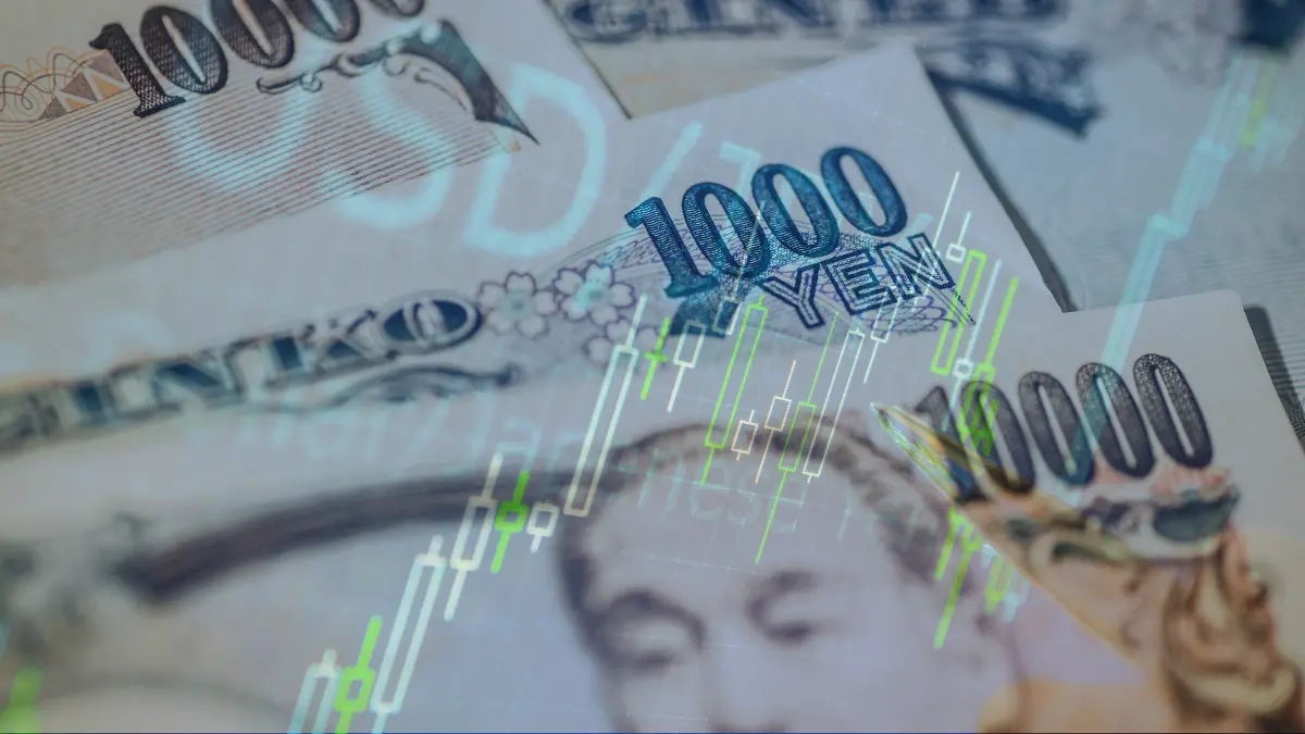 Imagen que muestra la cotización del par USD/JPY alcanzando los 150 yenes por dólar el 6 de octubre de 2025, reflejando la fuerte volatilidad en los mercados de divisas y la presión sobre el yen japonés frente al dólar estadounidense.